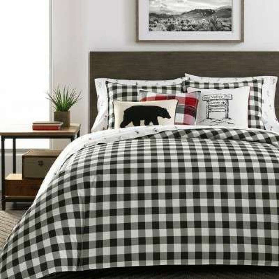 Comforter Bedding Sets * | Promo Mountain Plaid Reversible Comforter Set Eddie Bauer