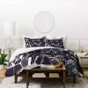 Duvet Cover Bedding Sets * | Wholesale Cayenablanca Duo Tone Duvet Set Deny Designs Black