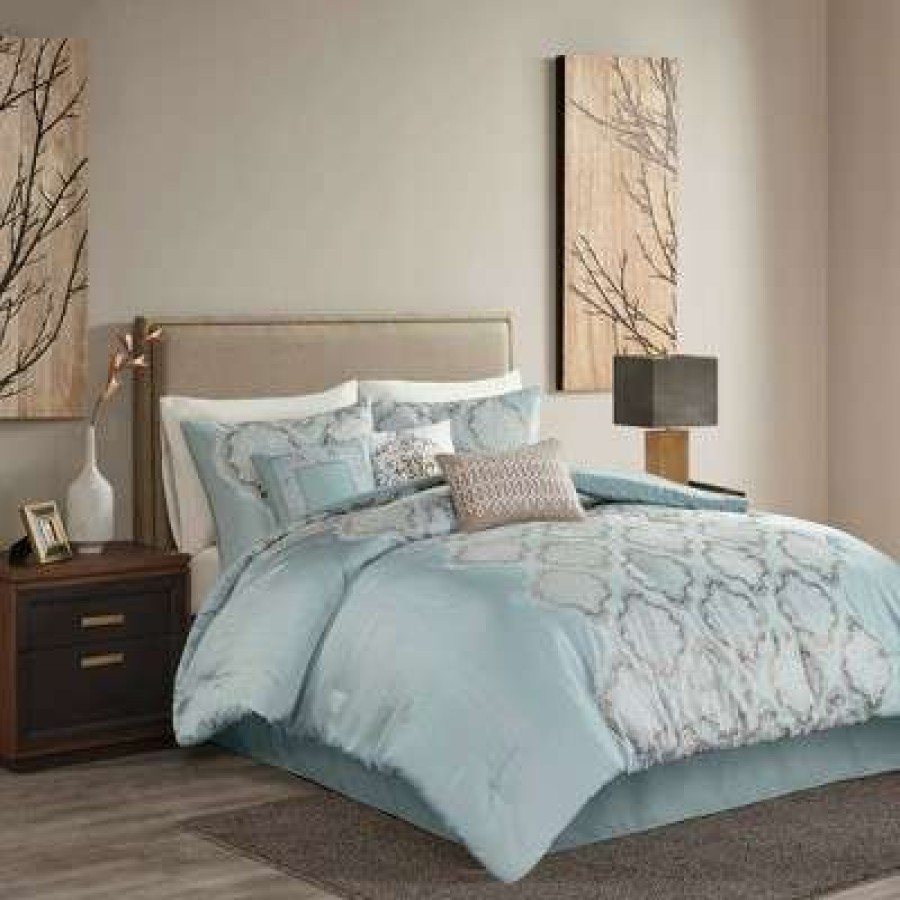 Comforter Bedding Sets * | Hot Sale Madison Park Jules Jacquard Comforter Set Ivory