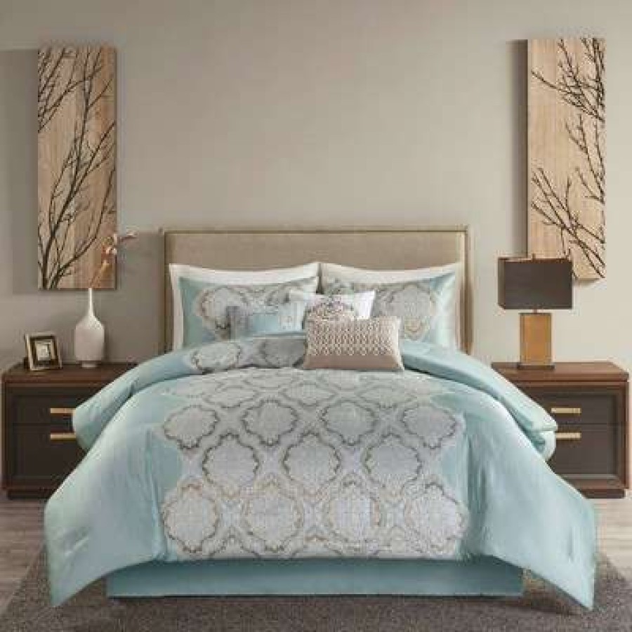 Comforter Bedding Sets * | Hot Sale Madison Park Jules Jacquard Comforter Set Ivory