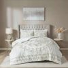 Comforter Bedding Sets * | Top 10 Madison Park Valeria 3 Piece Tufted Cotton Chenille Comforter Set Ivory/Taupe