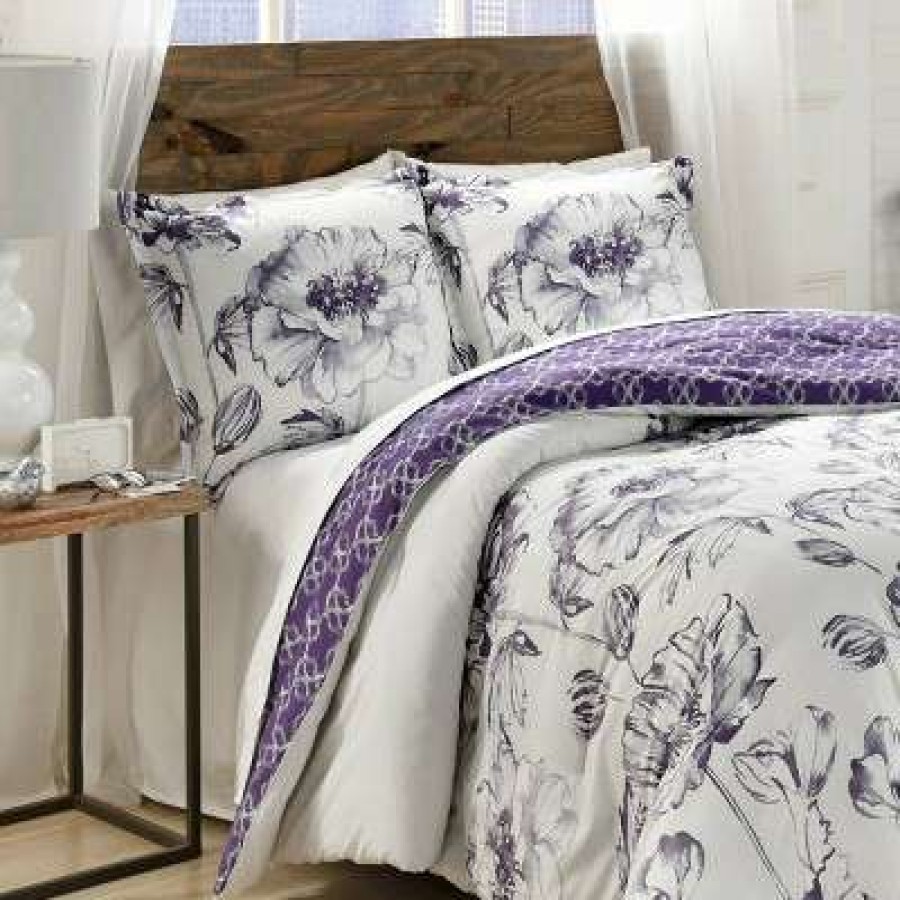 Comforter Bedding Sets * | Best Reviews Of 3Pc Jasmeen Reversible Comforter Set Marble Hill