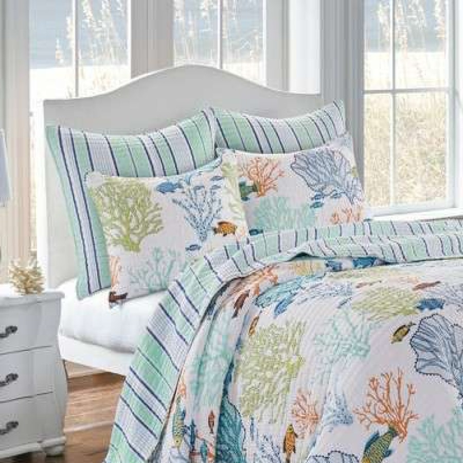 Quilt Bedding Sets * | Best Sale Deep Sea Multicolored Quilt Set Levtex Home