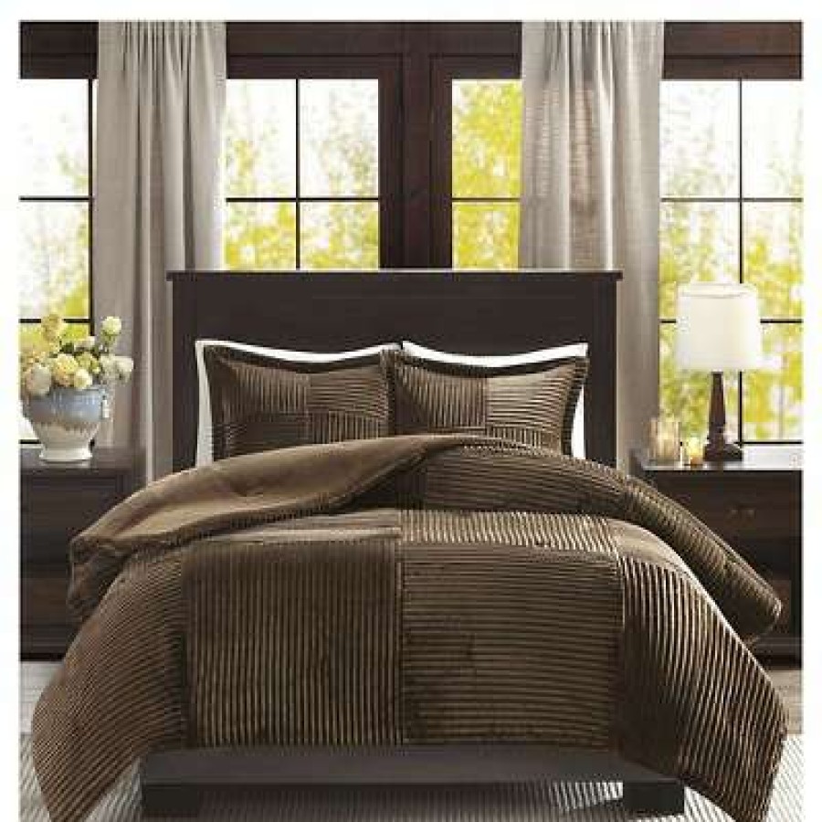 Comforter Bedding Sets * | Promo Madison Park Williams Corduroy Plush Comforter Set