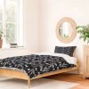 Duvet Cover Bedding Sets * | Best Pirce Natalie Baca Clover & Dandelion Duvet Cover & Sham Set Deny Designs Navy