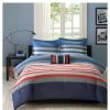 Comforter Bedding Sets * | Best Reviews Of Mi Zone Justin Striped Comforter Set Red&Blue