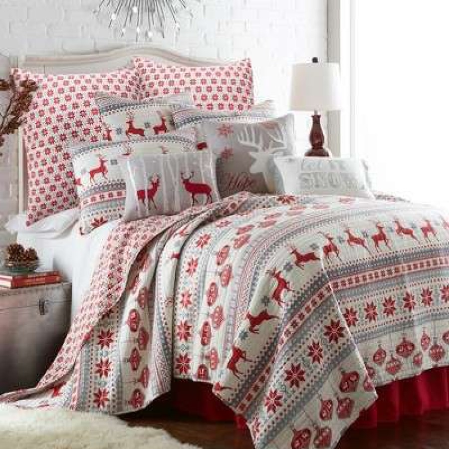 Quilt Bedding Sets * | Brand New Silent Night Holiday Quilt Set Levtex Home