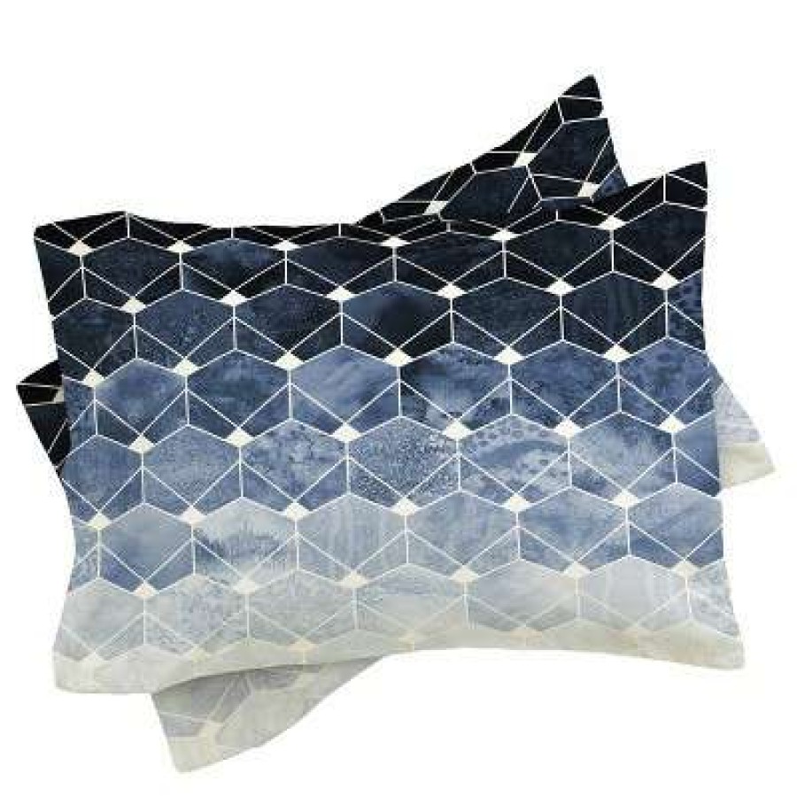 Comforter Bedding Sets * | Coupon Elisabeth Fredriksson Hexagons And Diamonds Comforter Set Deny Designs Blue