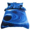 Duvet Cover Bedding Sets * | Coupon 3 Pcs Queen Polyester Galaxy Sky Cosmos Night Pattern 3D Printed Bedding Sets Royal Blue Piccocasa