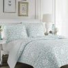 Quilt Bedding Sets * | Buy Mia Reversible Quilt Set Blue Laura Ashley