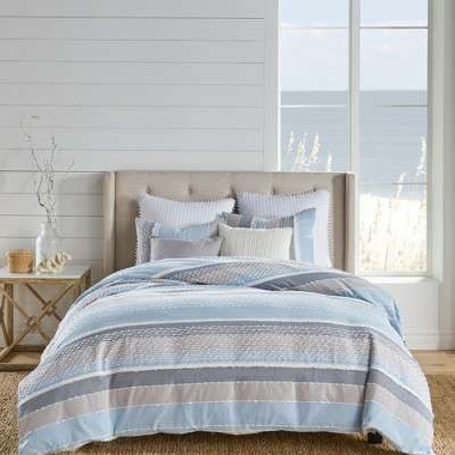 Quilt Bedding Sets * | Brand New Santander Comforter Set Blue, Grey & White Levtex Home