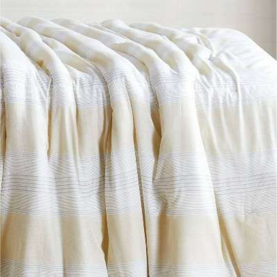 Comforter Bedding Sets * | Cheapest Cottage Classics Farmhouse Stripe Comforter Set Beige