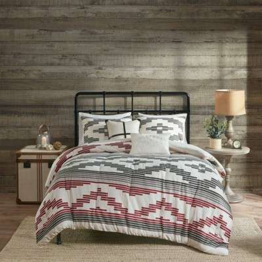 Comforter Bedding Sets * | Wholesale Woolrich Simons Comforter Set Gray/Red