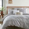 Duvet Cover Bedding Sets * | Budget Harleson Grey Duvet Cover Set Grey, Cream & White Levtex Home