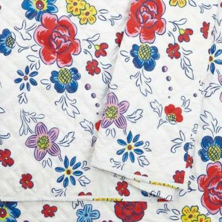 Quilt Bedding Sets * | Promo Flower Patch Quilt Sets Molly Hatch For Makers Collective White