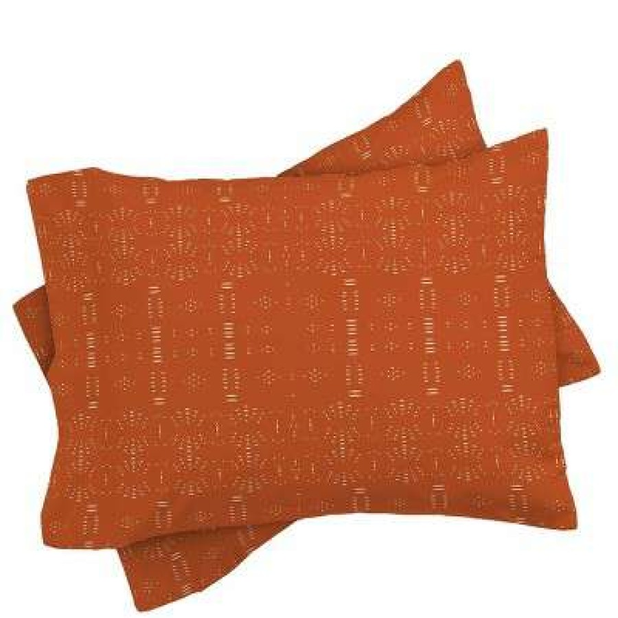 Duvet Cover Bedding Sets * | Best Pirce Grace Saona Pattern Terracota Duvet Set Deny Designs Orange