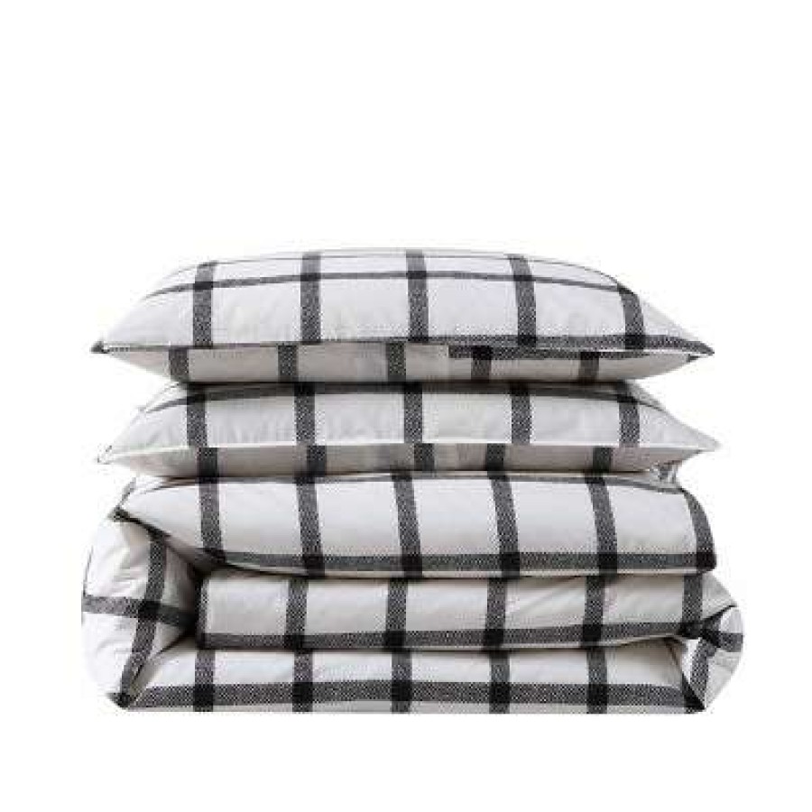 Duvet Cover Bedding Sets * | Top 10 Bunkhouse Plaid Duvet Cover Set Eddie Bauer Beige