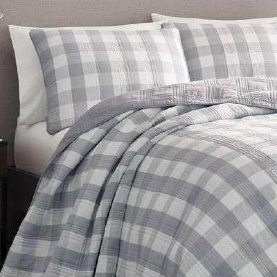 Quilt Bedding Sets * | Top 10 Lakehouse Quilt Set Eddie Bauer Gray