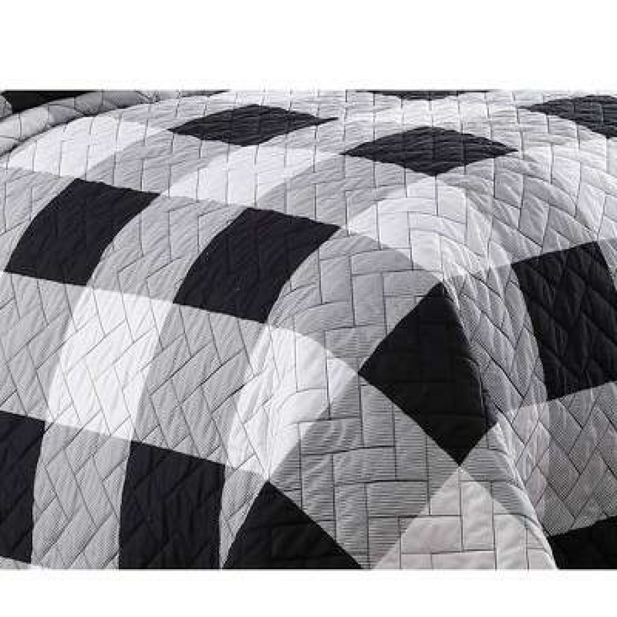 Quilt Bedding Sets * | Discount Buffalo Plaid 5Pc Quilt Set Geneva Home Fashion