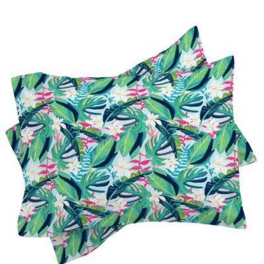 Comforter Bedding Sets * | Cheapest Tropical Eye Candy Comforter Set Deny Designs Green