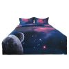 Comforter Bedding Sets * | Cheapest Full/Queen Polyester Galaxies All-Season 3D Space Themed With 2 Pillowcases Bedding Sets Piccocasa Fuchsia