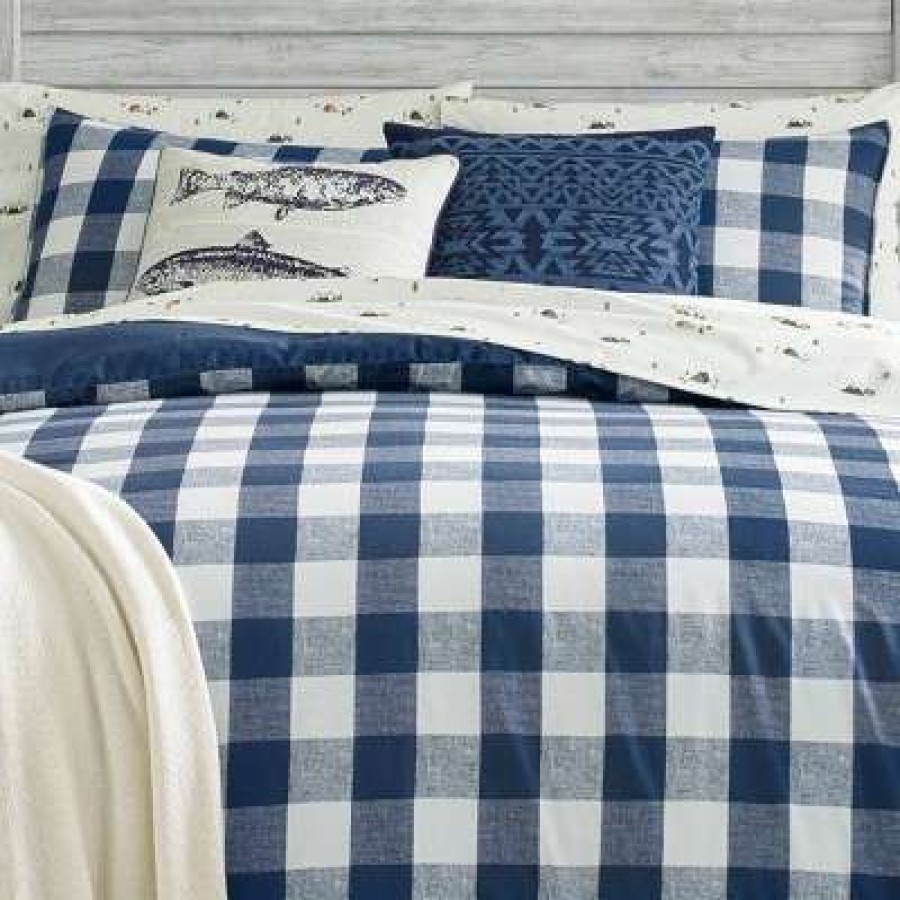 Comforter Bedding Sets * | Top 10 Eddie Bauer Lakehouse Plaid Comforter Set Blue