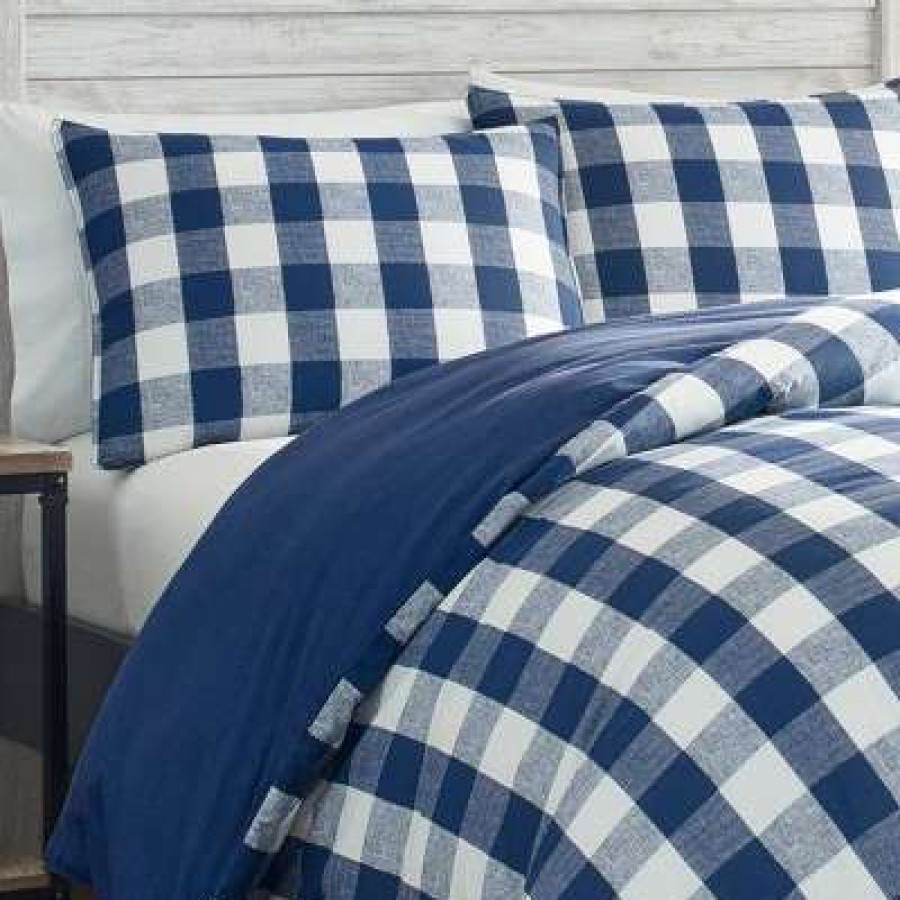 Comforter Bedding Sets * | Top 10 Eddie Bauer Lakehouse Plaid Comforter Set Blue