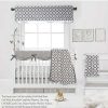 Comforter Bedding Sets * | Promo Bacati Love Design/Print Gray/Silver 10 Pc Crib Bedding Set With Long Rail Guard Cover