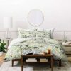 Duvet Cover Bedding Sets * | Cheap Ninola Design Ink Splatter Lime Banana Duvet Cover & Sham Set Deny Designs