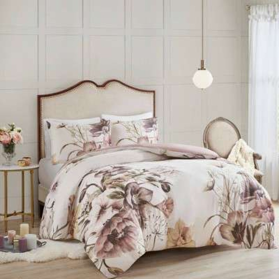 Duvet Cover Bedding Sets * | Coupon Maddy Cotton Printed Duvet Cover Set Madison Park Blush