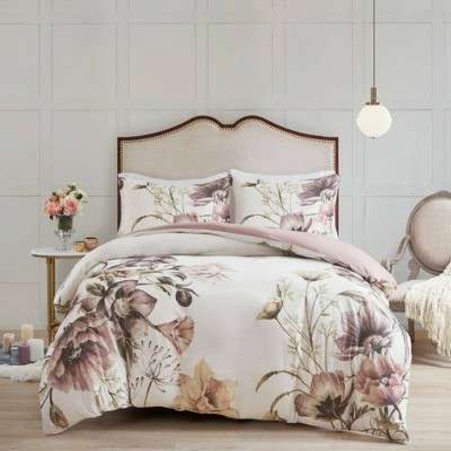 Duvet Cover Bedding Sets * | Coupon Maddy Cotton Printed Duvet Cover Set Madison Park Blush