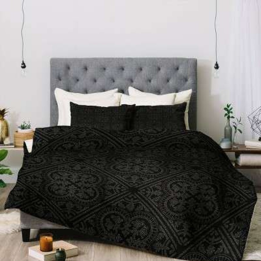 Comforter Bedding Sets * | Flash Sale Iveta Abolina Anissa Night Comforter Set Deny Designs Black