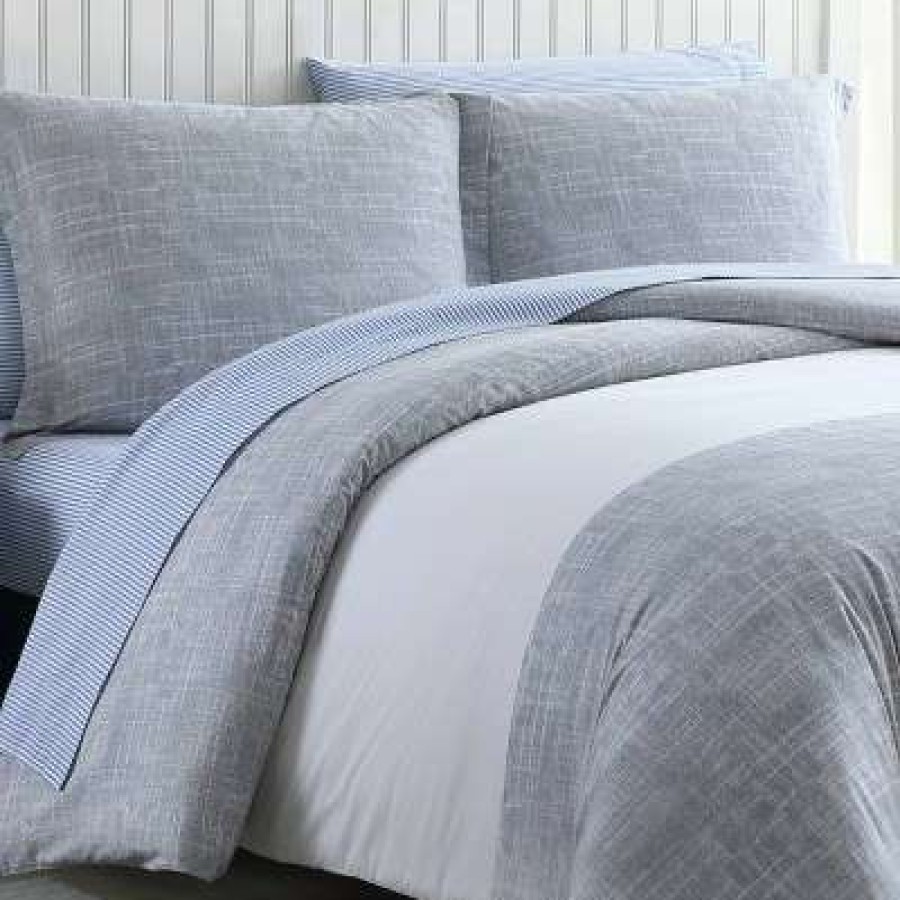 Duvet Cover Bedding Sets * | Wholesale Poppy & Fritz Connery Stripe Gray Duvet Cover Set