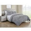 Comforter Bedding Sets * | Cheap Shari Quilted Plush Quilt Set Vcny Gray