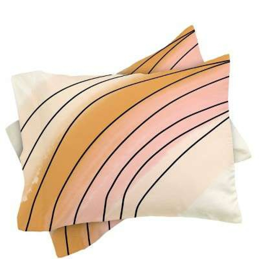 Duvet Cover Bedding Sets * | Best Pirce Aleeya Jones Watercolor Rainbow Duvet Set Deny Designs Pink