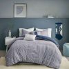 Duvet Cover Bedding Sets * | Coupon Urban Habitat Bryce 5Pc Cotton Rich Chambray Duvet Cover Set Indigo