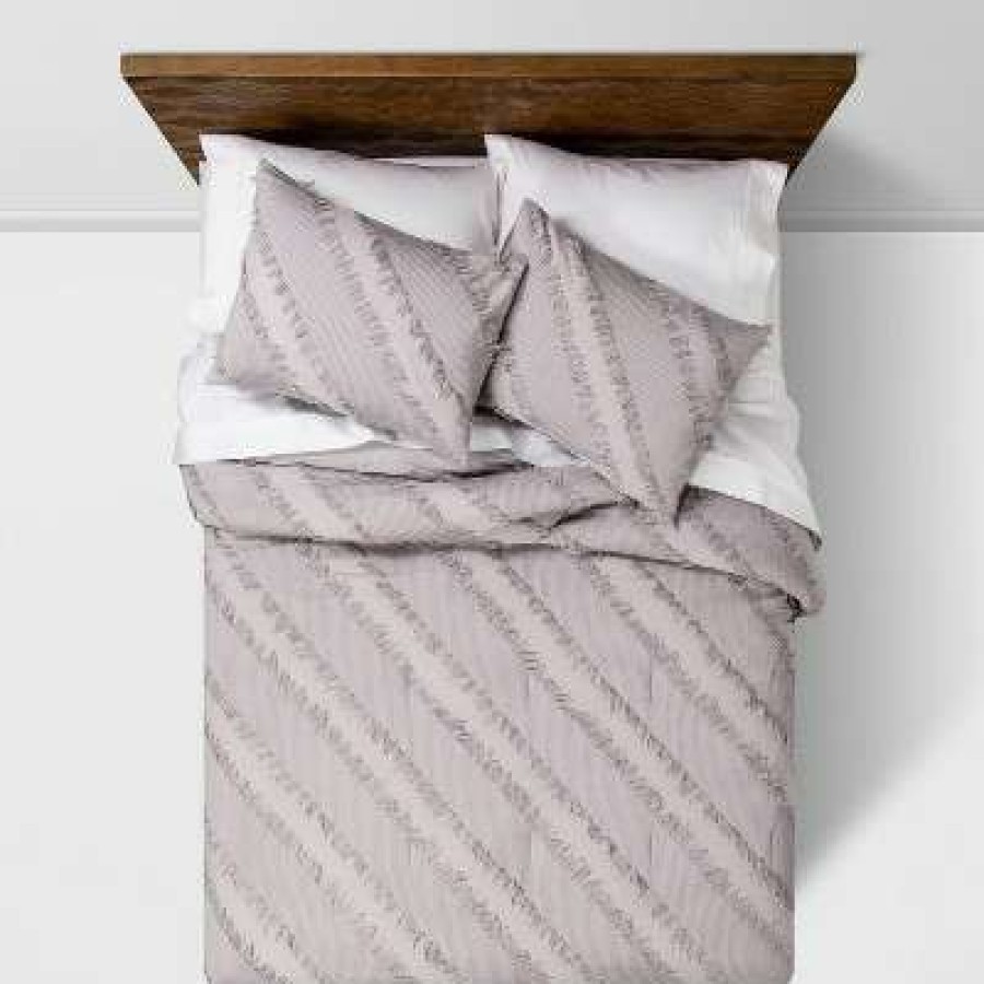 Comforter Bedding Sets * | Wholesale Diagonal Textured Comforter & Sham Set Opalhouse