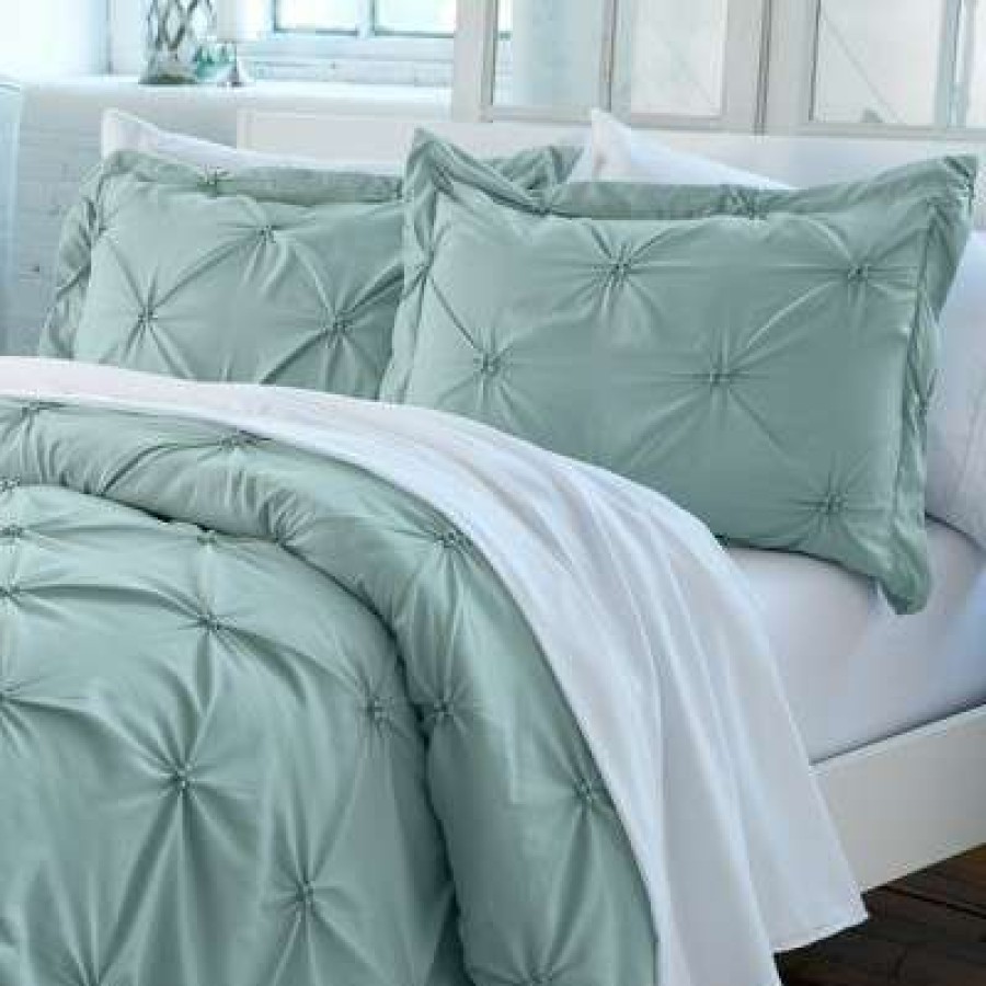 Duvet Cover Bedding Sets * | Promo Great Bay Home Pleated Pintuck Microfiber Duvet Set