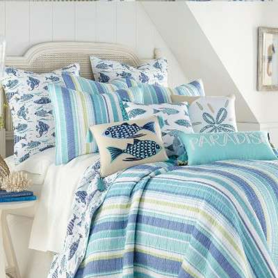 Quilt Bedding Sets * | Top 10 Laida Beach Quilt And Pillow Sham Set Levtex Home