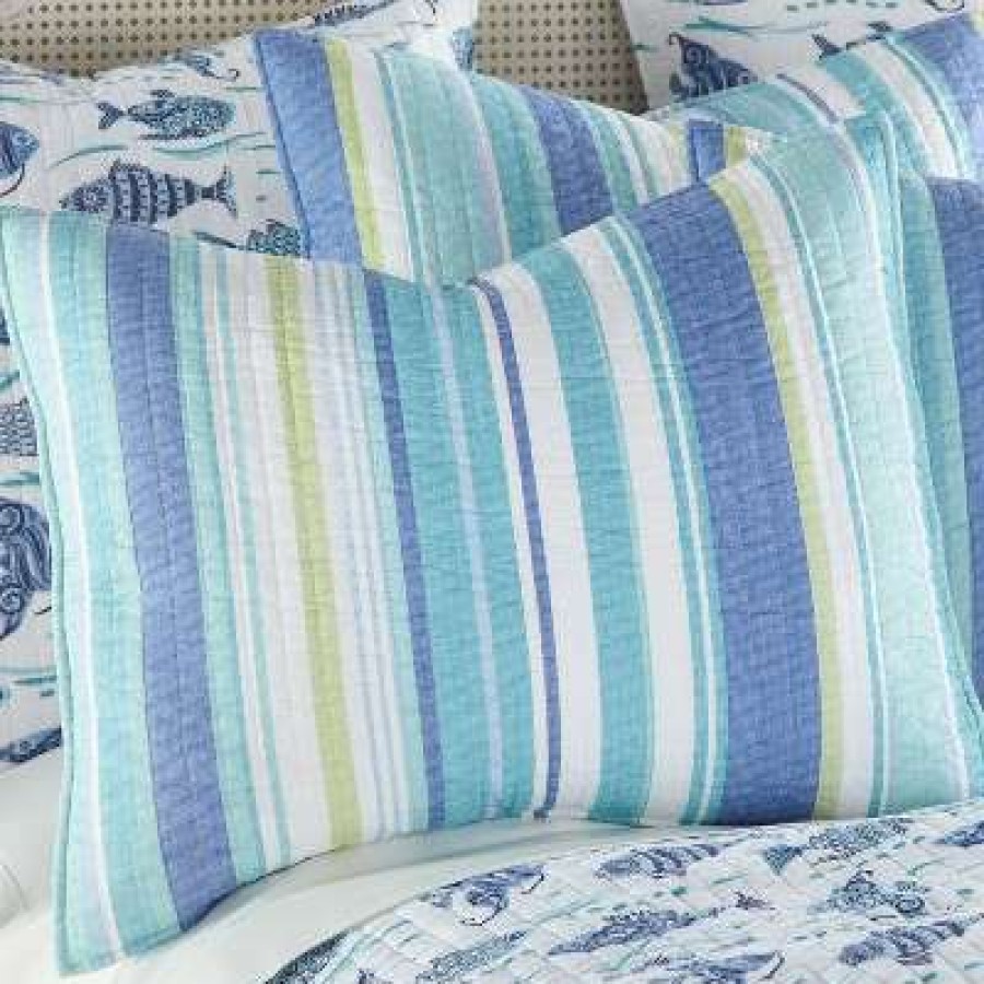 Quilt Bedding Sets * | Top 10 Laida Beach Quilt And Pillow Sham Set Levtex Home