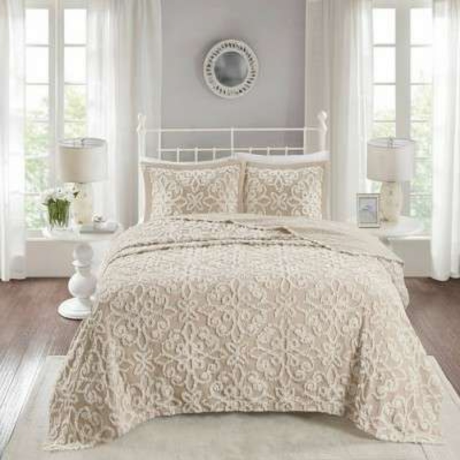 Bedspread Bedding Sets * | Discount Madison Park Amber Tufted Cotton Chenille Bedspread Set