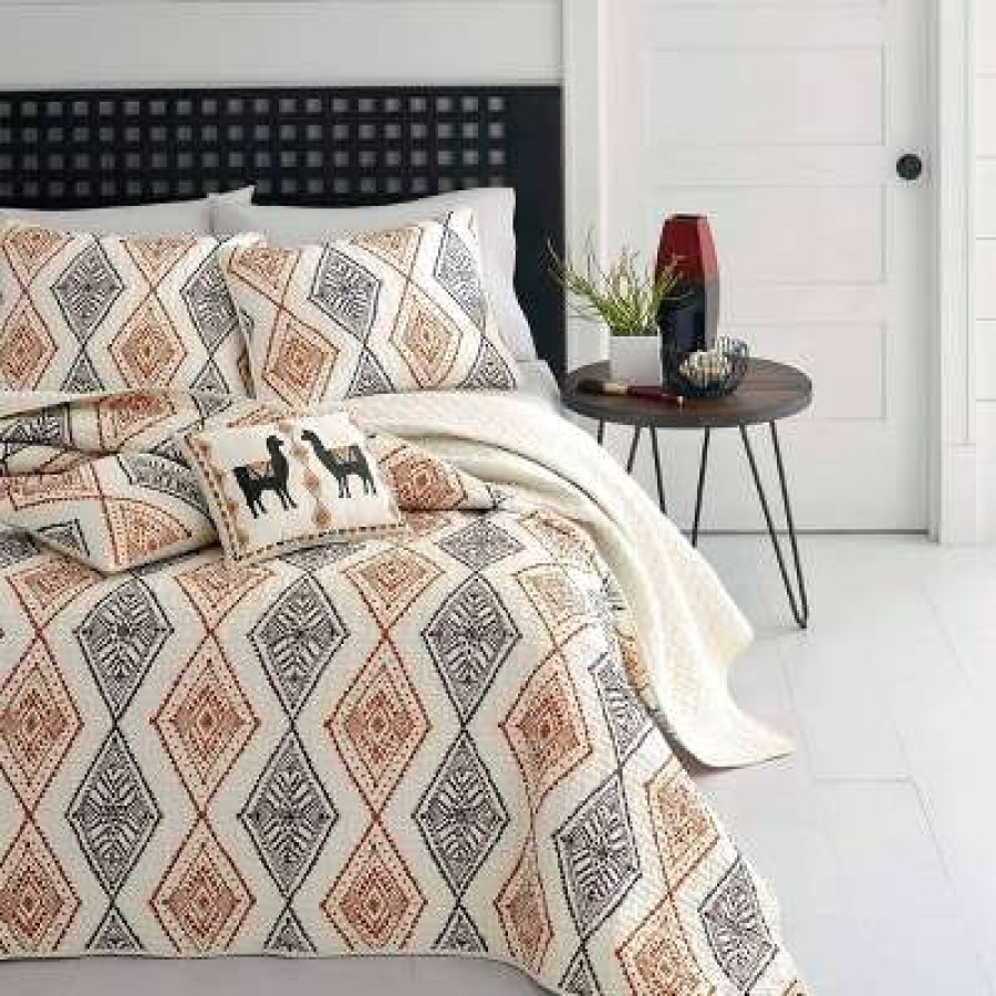 Quilt Bedding Sets * | Brand New Beige Cusco Rhombus Quilt Set Azalea Skye