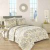 Quilt Bedding Sets * | Budget Set In Spring 3 Piece Quilt Set Traditions By Waverly Gray