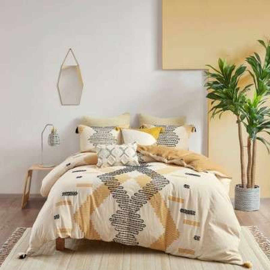 Comforter Bedding Sets * | Budget Ink+Ivy Arizona 3 Piece Cotton Comforter Set Jla Home Yellow