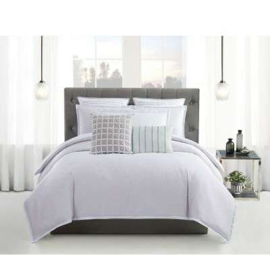 Bedding Collections * | Brand New Charisma Essex Collection White/Lavender