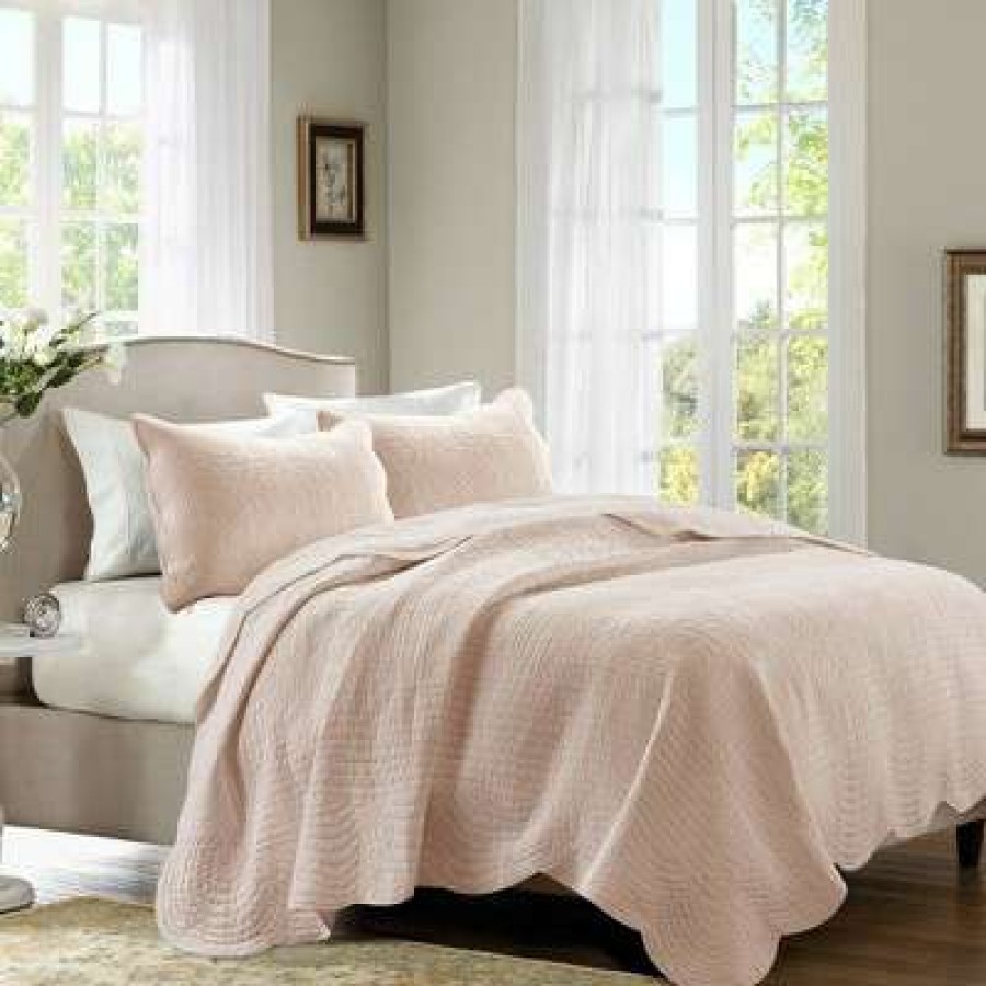 Coverlet Bedding Sets * | Deals Madison Park Genoa Coverlet Set 3Pc