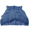 Duvet Cover Bedding Sets * | Deals 4 Pcs Plush Shaggy Duvet Cover Set With Bedskirt & Pillowcases Piccocasa