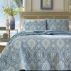 Quilt Bedding Sets * | Buy Full/Queen Turtle Cove Quilt & Sham Set Turquoise/Aqua Tommy Bahama