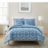 Comforter Bedding Sets * | New Konya 7Pc Bed In A Bag Comforter Set Blue Vcny Home