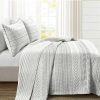 Quilt Bedding Sets * | Budget Lush Decor 3Pc Hygge Geo Quilt Set Lush Decor